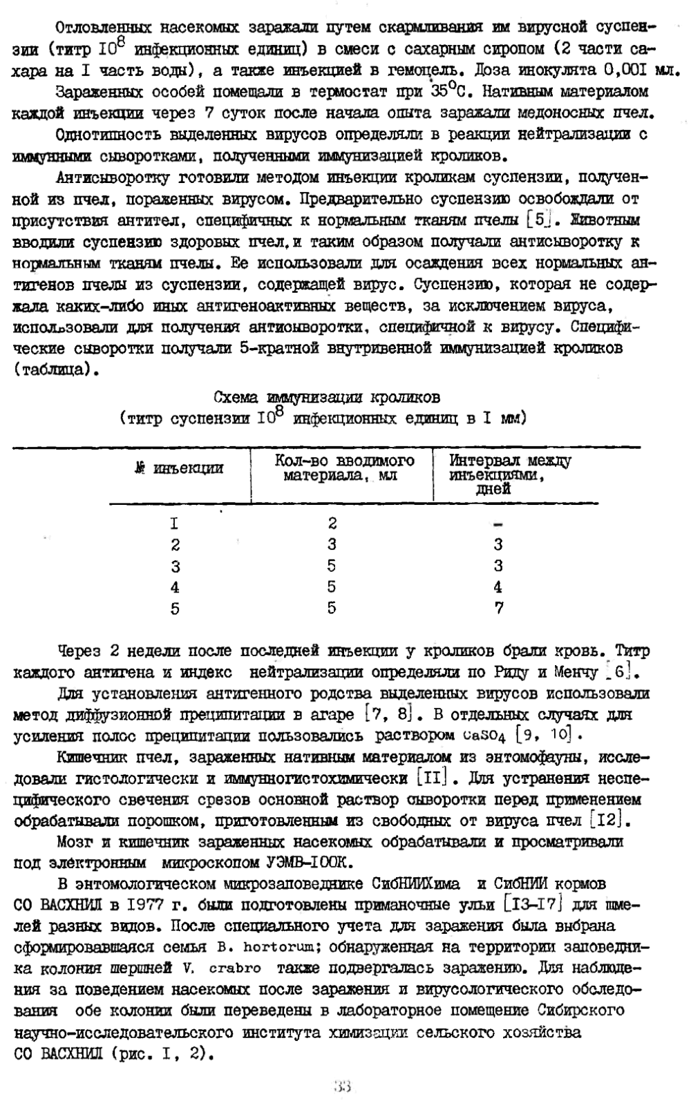 Заражение колоний насекомых отряда Hymenoptera вирусом паралича пчел. П.Л. Талпалацкий, В.С. Гребенников. В кн. Биологические методы борьбы с вредными организмами, Новосибирск, СО ВАСХНИЛ, 1980, с.31-38. Фотокопия №3