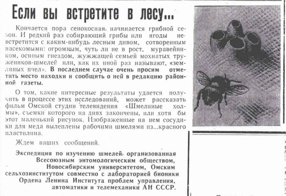 Если вы встретите в лесу. В.С. Гребенников. Знамя (Исилькульский р-н, Омской обл.), 29.07.1971.